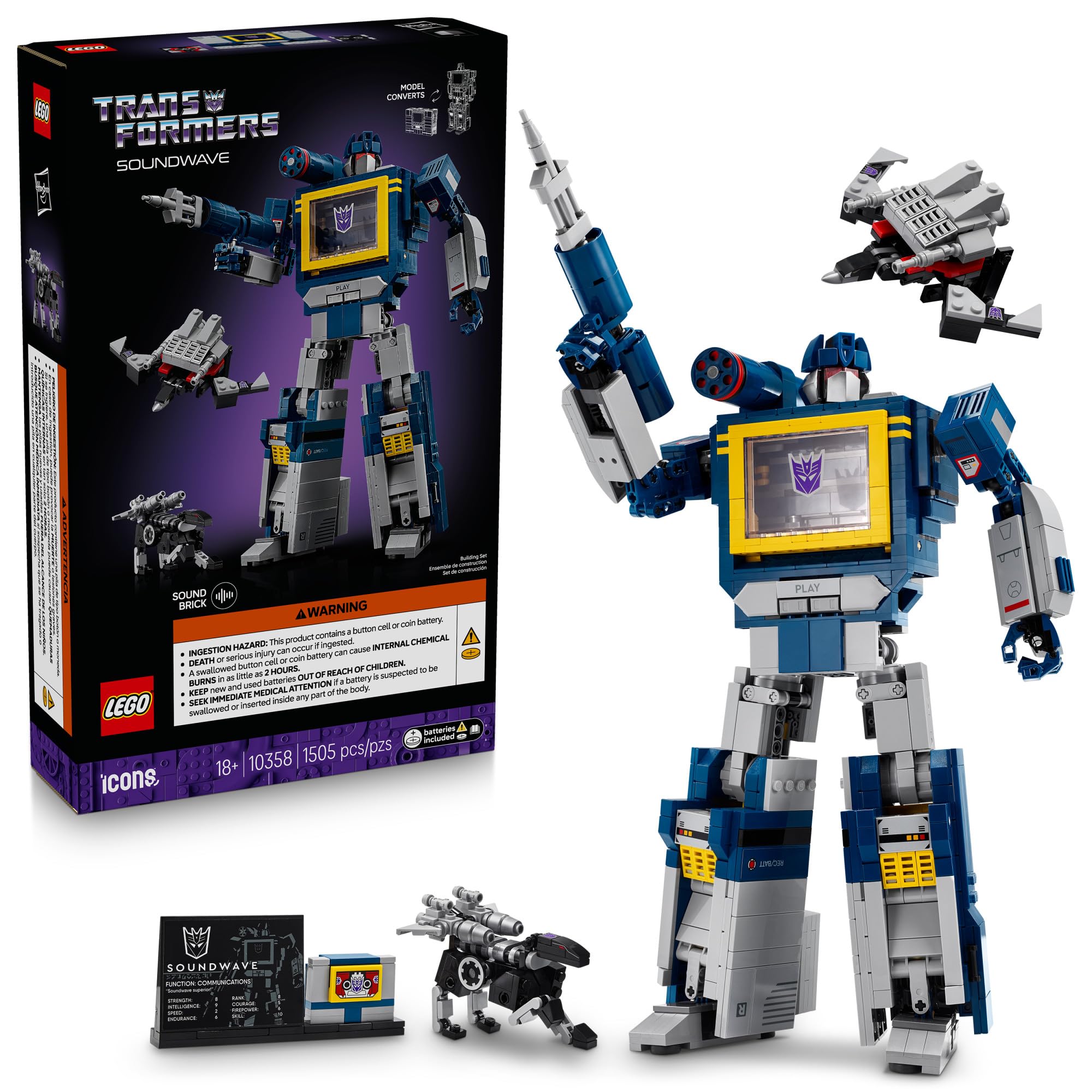 Amazon.com: LEGO Icons Transformers: Soundwave - Building Set W